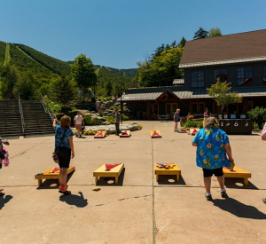 Cornhole in the Courtyard